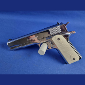 Pistole Colt Goverment 1911 Bright ab Werk orig. poliert Edelstahl  Kal. 45ACP