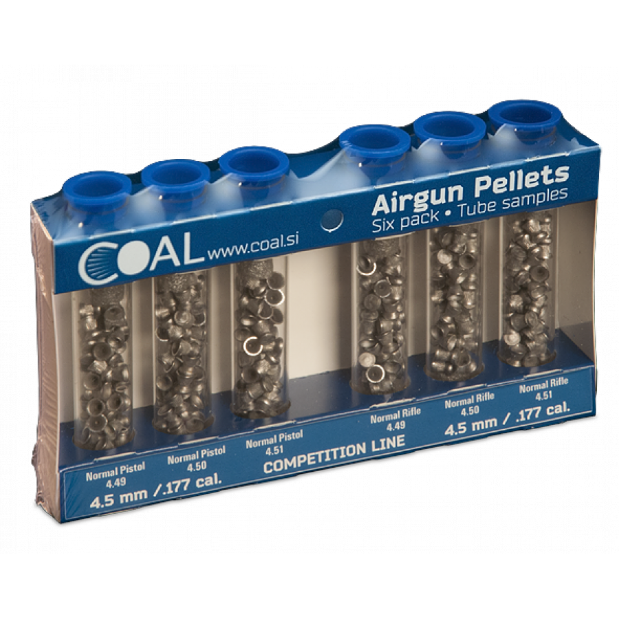 Coal Competition Diabolos günstige 6er Test-Packung Kal.4,5 mm/.177 6 x 40 Stück Teströhrchen