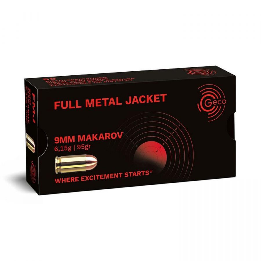 GECO 9 mm Makarov Full Metal Jacket 6,15g/95gr 50Stk.