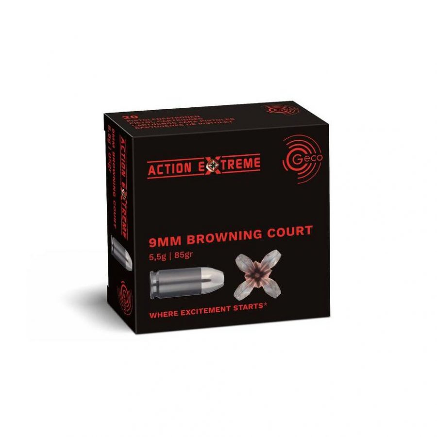 Geco 9 mm Browning short Action Extreme 5,5g/85gr 20Stk.