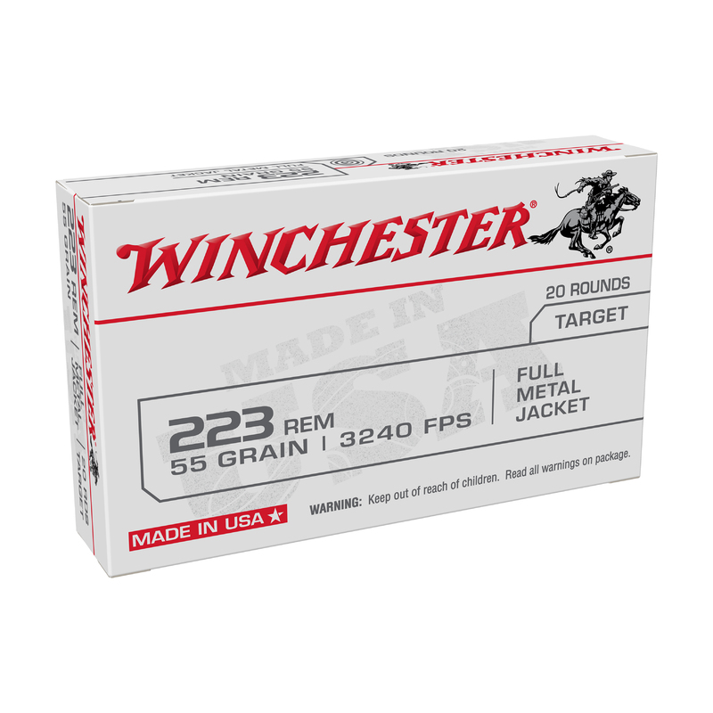 Winchester Kal.223Rem. 3,56g. 55gr. Target FMJ 20Stk  “Sonderposten”